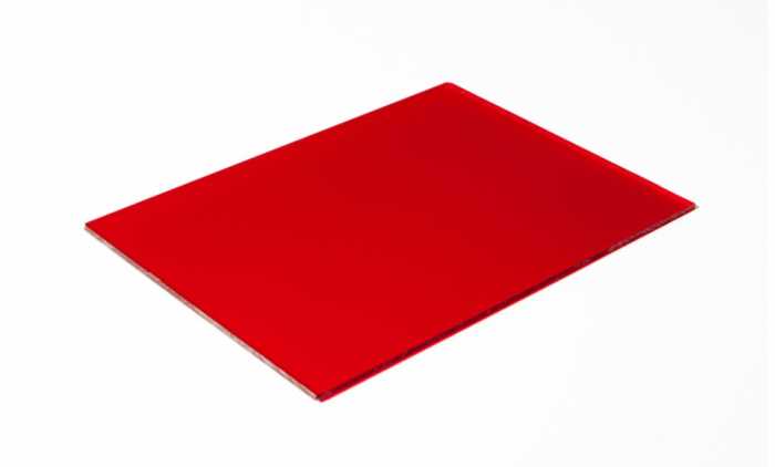 Plexiglass Monosatinato Rosso 3mm