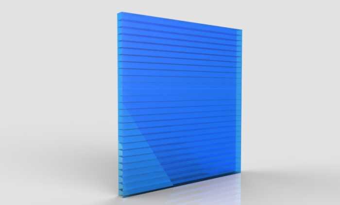 Policarbonato Alveolare Azzurro 10mm