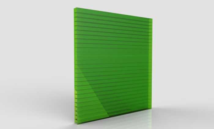 Policarbonato Alveolare Verde 10mm