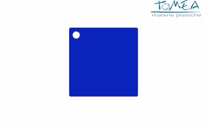 Plexiglass Colato Colorato Opal Blu spessore 3mm