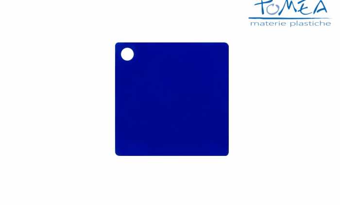 Plexiglass Colato Colorato Opal Blu Scuro spessore 3mm