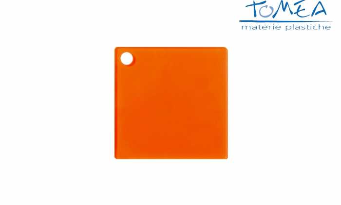 Plexiglass Colato Colorato Trasparente Arancione spessore 3mm