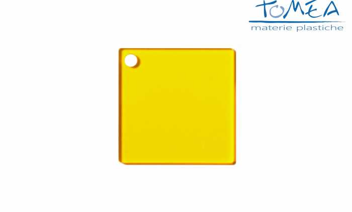Plexiglass Colato Colorato Trasparente Giallo spessore 3mm