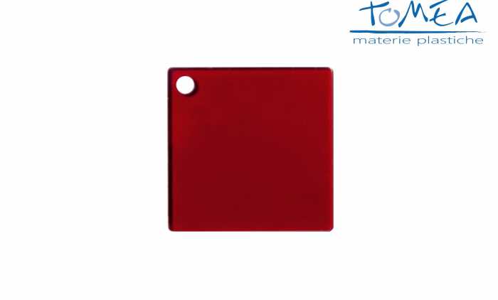 Plexiglass Colato Colorato Trasparente Rosso spessore 3mm