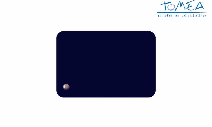 Plexiglass Colato Colorato Opal Blu Notte spessore 3mm