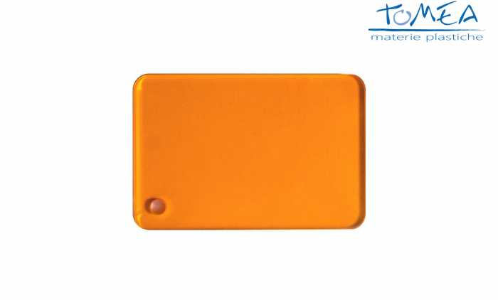 Plexiglass Colato Colorato Trasparente Arancione spessore 3mm