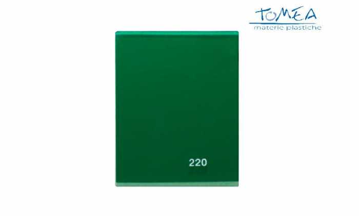Plexiglass Colato Colorato Trasparente Verde 220 spessore 3mm