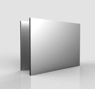 Lastre Alluminio Composito Bianco/Argento spessore 2mm
