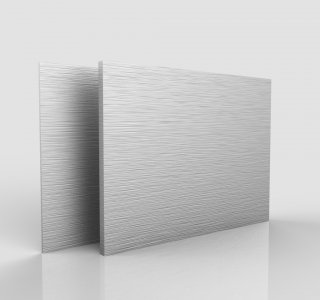 Pannello In Alluminio Composito 3mm - Nero Lucido 60x40 Cm, Resistente Alle Intemperie Per Interni Ed Esterni